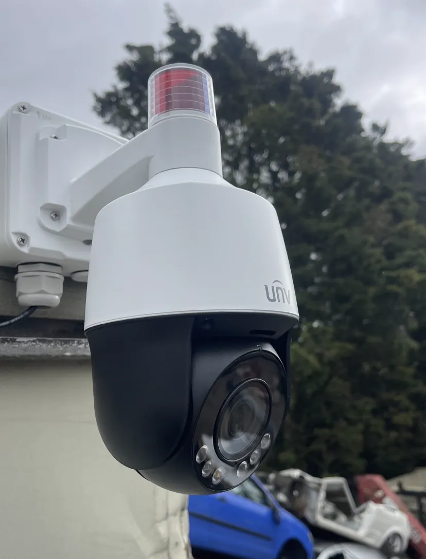 PTZ camera installation at a commercial yard in Kent
